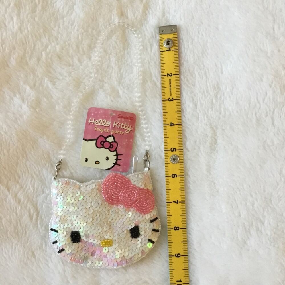 Vintage Sanrio 1976-2003 Hello Kitty Beaded Sequin Coin Purse - Picture 2 of 9
